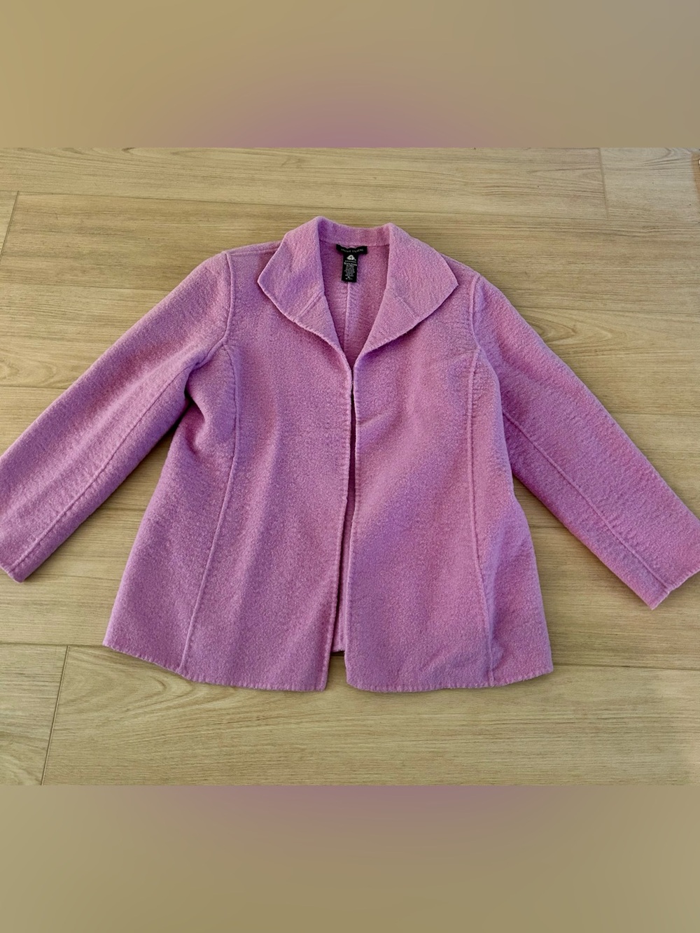 Valerie Stevens Bubblegum Pink Open Front Pea Coat